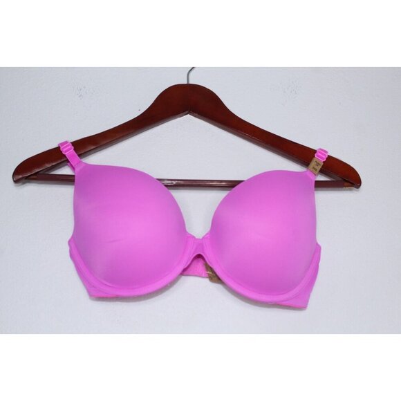 Pink By Victoria's Secret 34 D Pink Solid Push Up Lightly Padded Unwired NWT - Picture 2 of 15